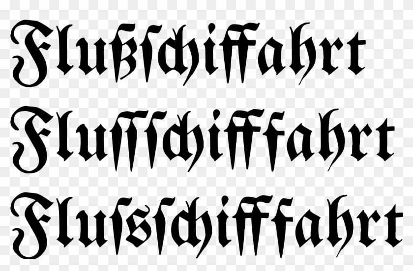 Open - German Styles Of Writing Clipart