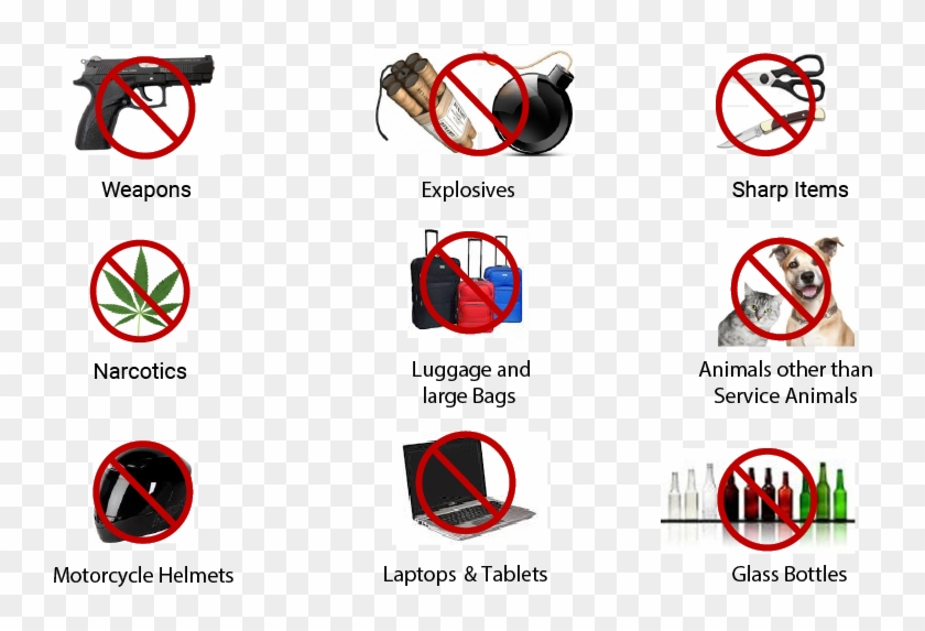 Prohibited Items - Prohibited Items Embassy Clipart #4923322