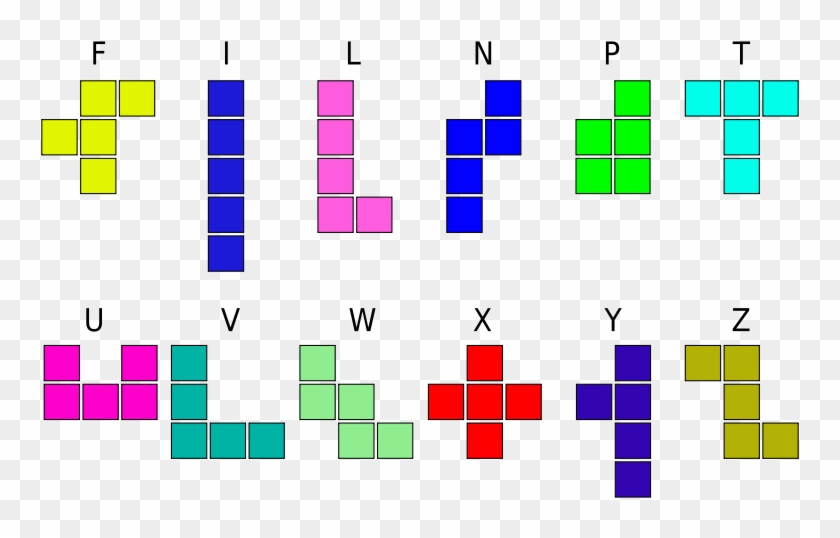 Fig1 - Pentomino Shapes Clipart #4923413