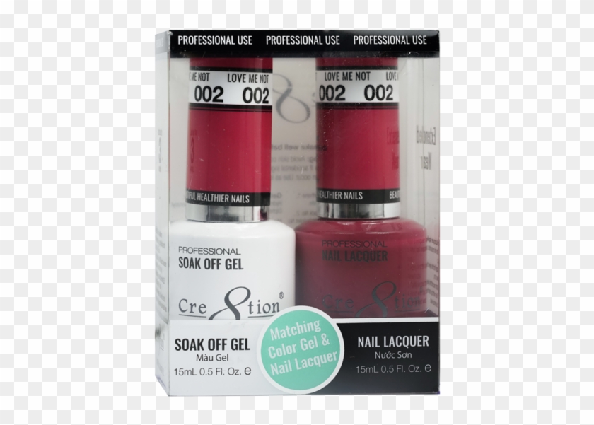 Cre8tion Matching Color Gel & Nail Lacquer 02 Cherry - Nail Polish Clipart #4923885
