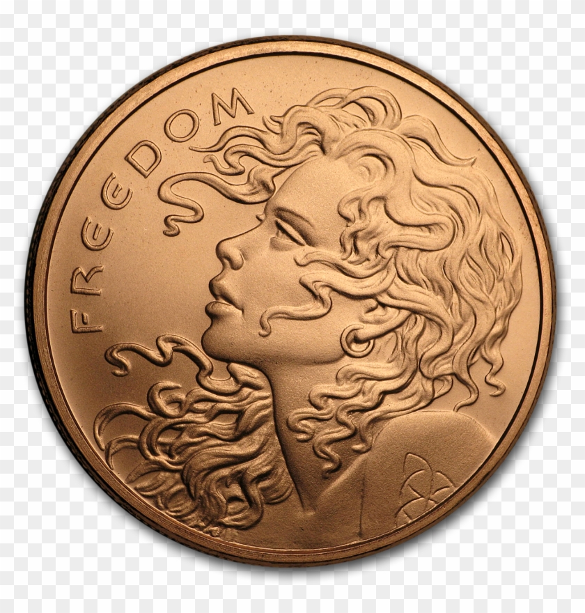 2019 1 Oz Copper Shield Round - Coin Clipart
