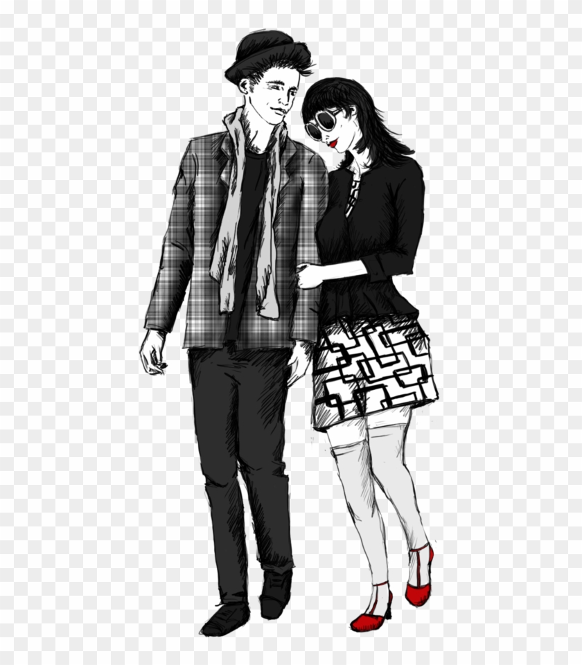 Pareja Paseando Png - Ilustracion De Una Pareja Clipart
