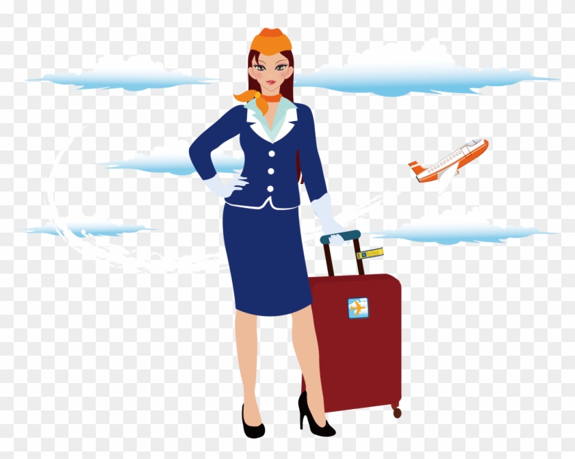 Stewardess Png - Flight Attendant Clipart Png Transparent Png