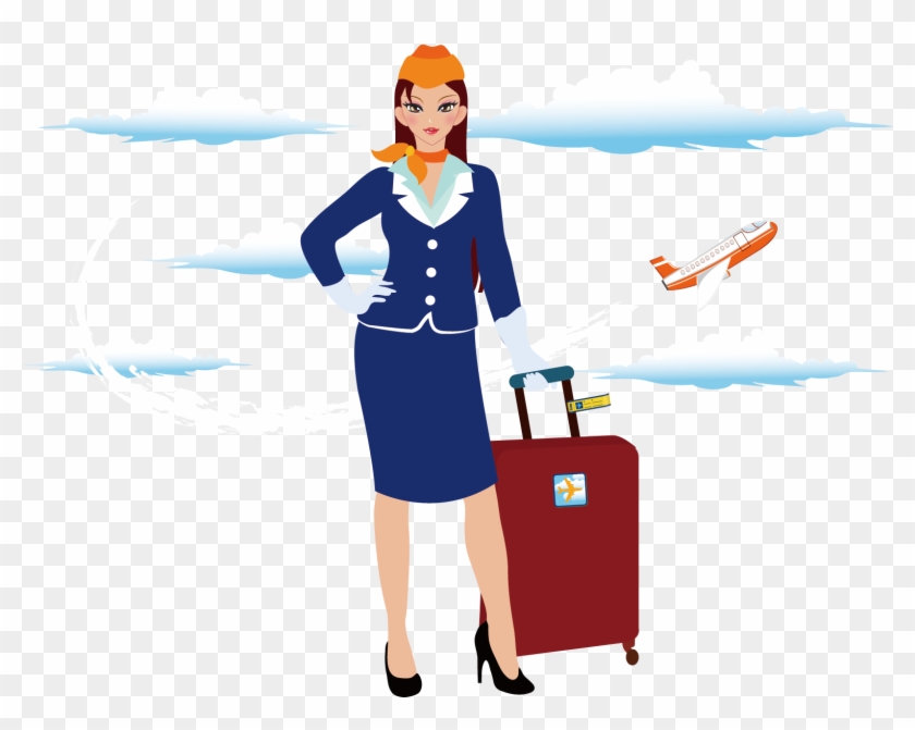 Stewardess Png - Flight Attendant Clipart Png Transparent Png #4924865