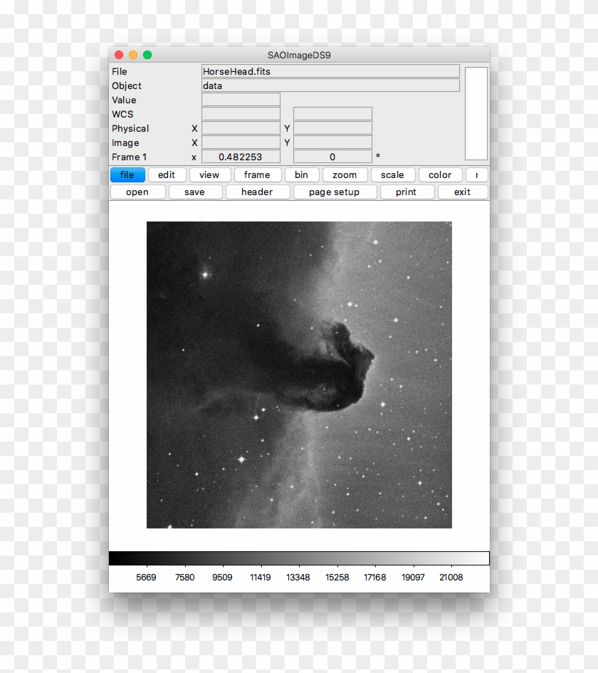 Ds9 - Sky Orientation On Fits File Clipart #4925322