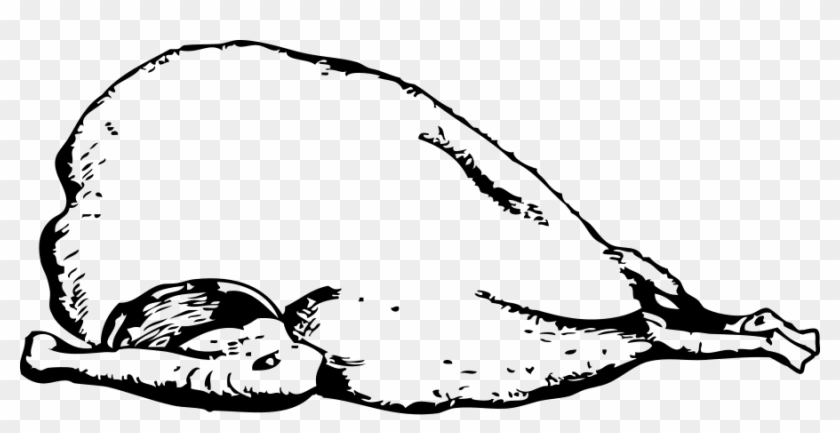 Roast Fowl Png - Outline Image Of Meat Clipart