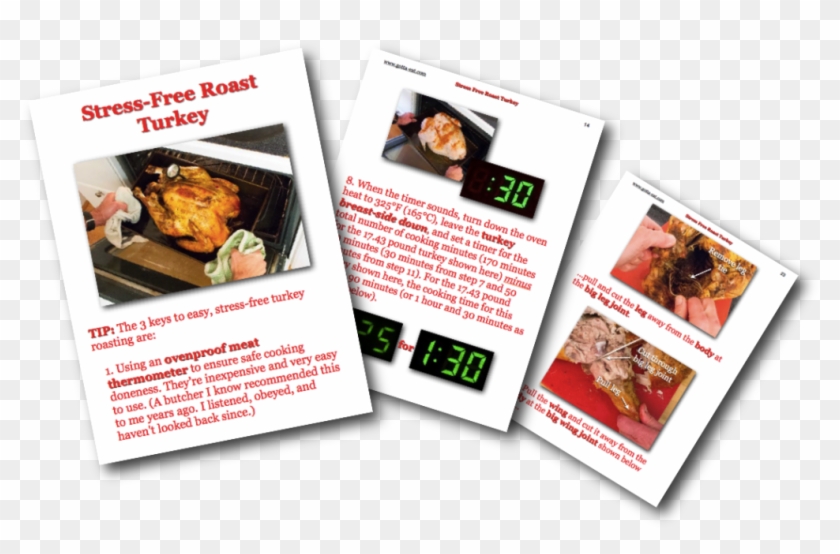 Stress Free Roast Turkey Picture Book Recipe - Flyer Clipart