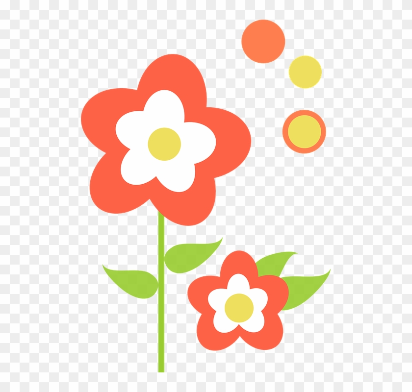 Leaf Flowers Orange Floral Blossom Flora - Flor Com Folha Png Clipart