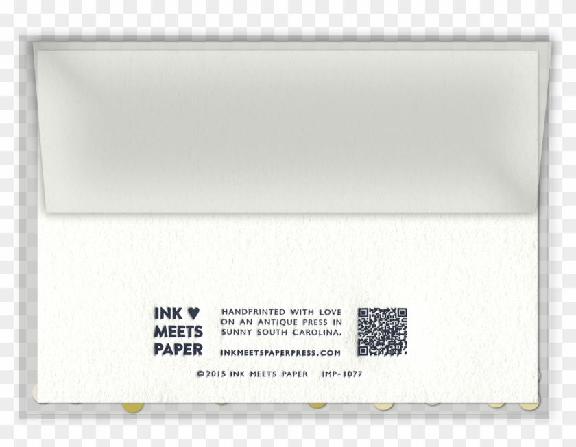 Confetti Toast Letterpress Card Packaged Rear View - Paper Product Clipart #4926821