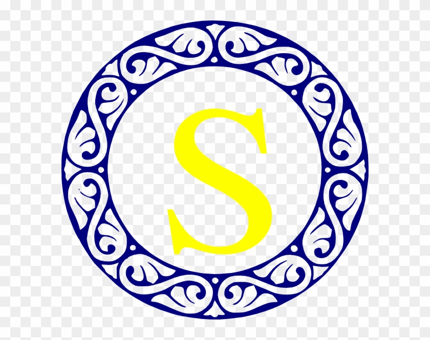 Monogram S In A Circle Clipart