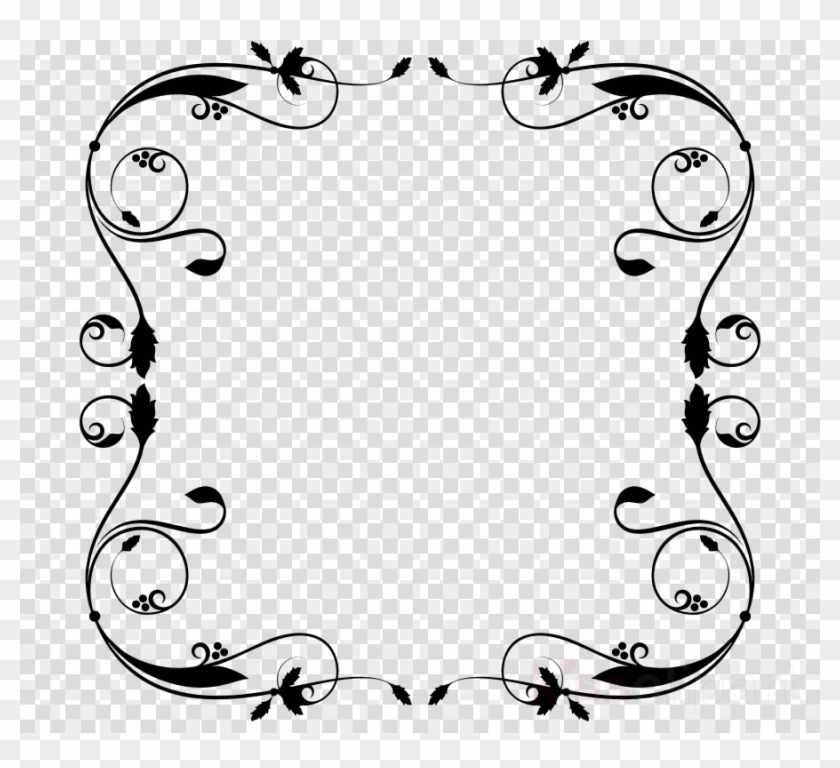 Monogram Frame Png - Frame Svg Borders Free Clipart