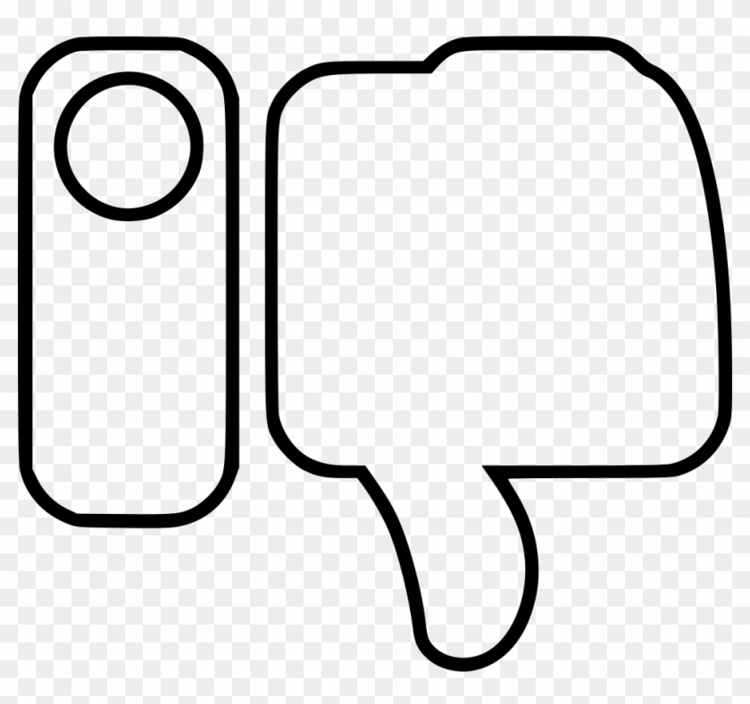 Thumb Down Comments - Line Art Clipart #4928016
