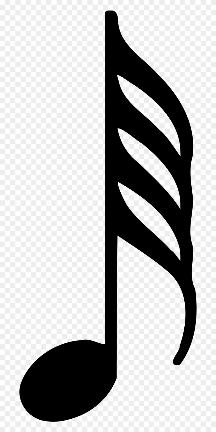 La Semifusa Se Representa Con Una Cabeza De Nota Rellena, - Sixty Fourth Note Clipart