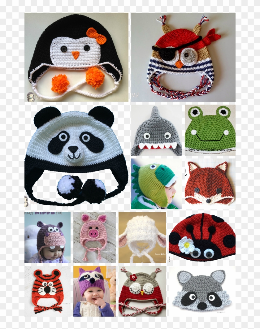 Gorros De Animalitos A Crochet Con Patrón - Gorro De Animalitos A Crochet Clipart #4929342