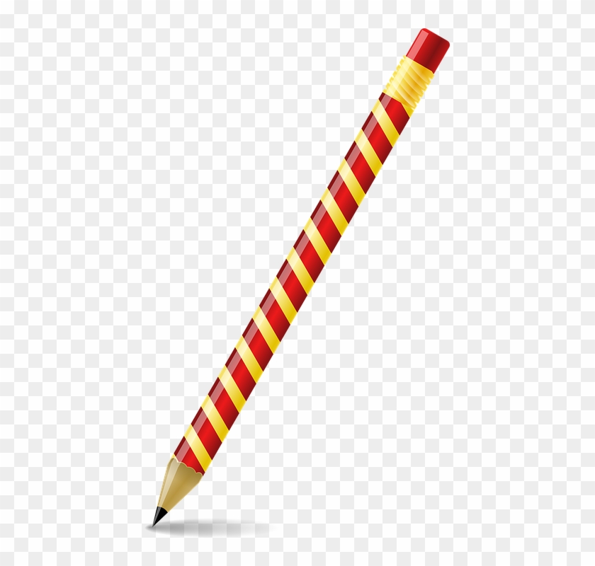 Pencil Red Yellow Writing Supplies Education - Pencil Clip Art - Png Download #4929769