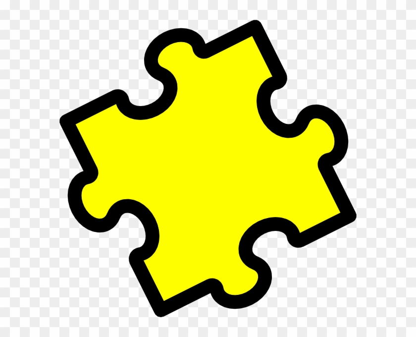 Puzzle Pencil And In - Yellow Autism Puzzle Piece Clipart #4929862
