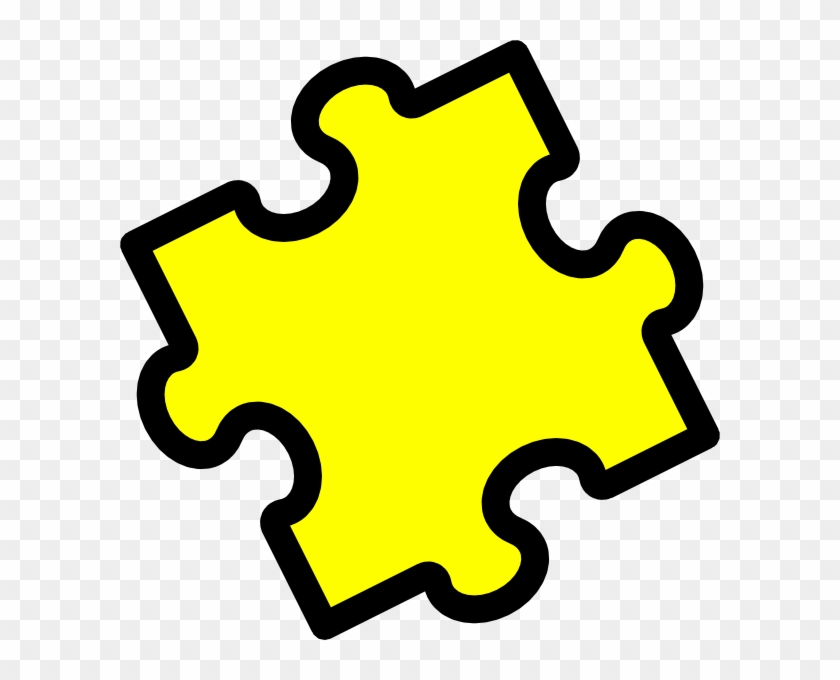 Puzzle Pencil And In - Yellow Autism Puzzle Piece Clipart
