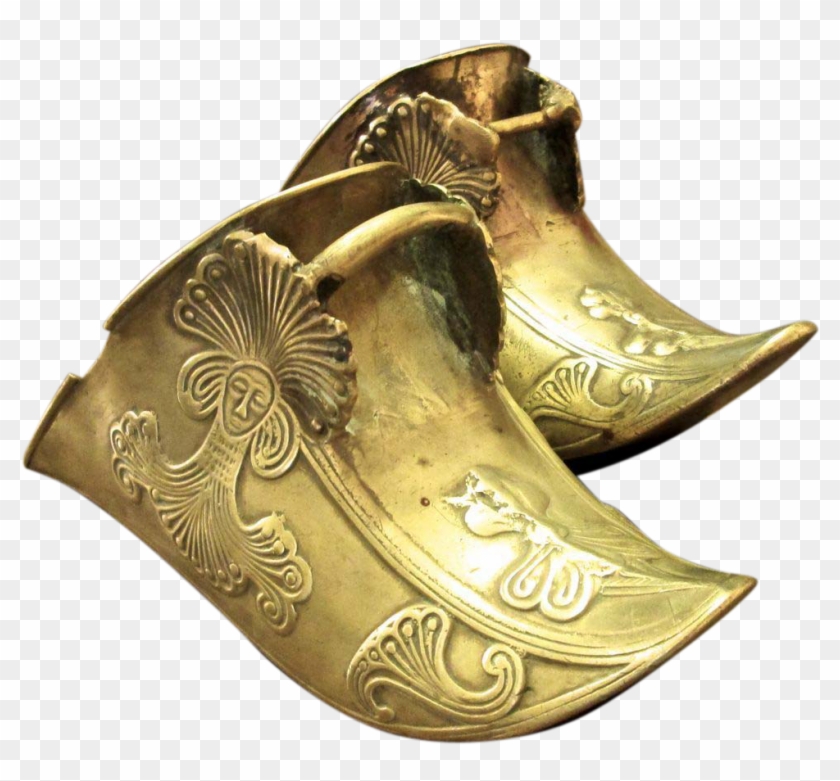 Antique Pair Of Brass Conquistador Stirrups From Ellen - Cold Weapon Clipart #4929917