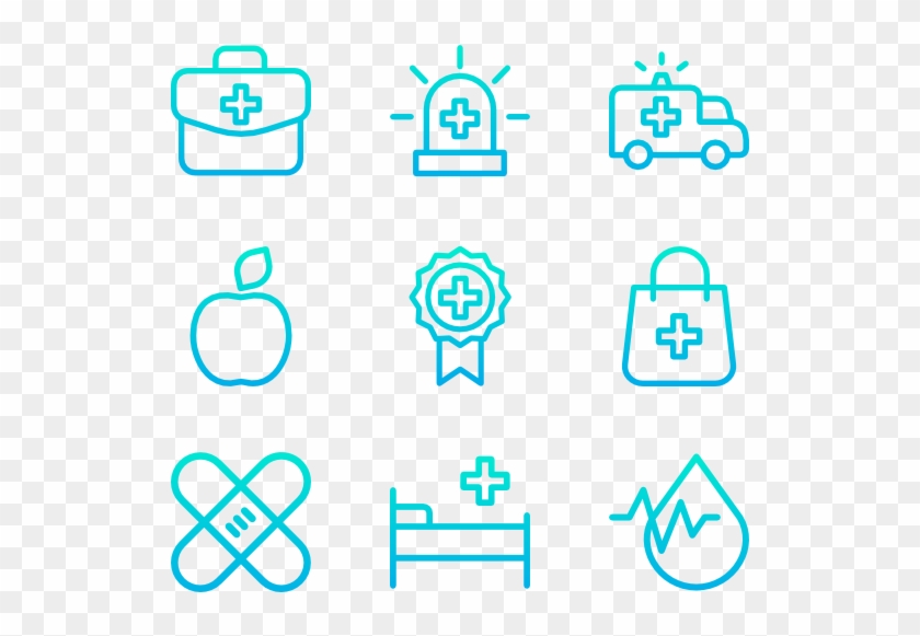 Medical - Icons With Gradient Clipart