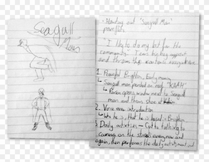 Seagull Man Uc - Handwriting Clipart #4931144