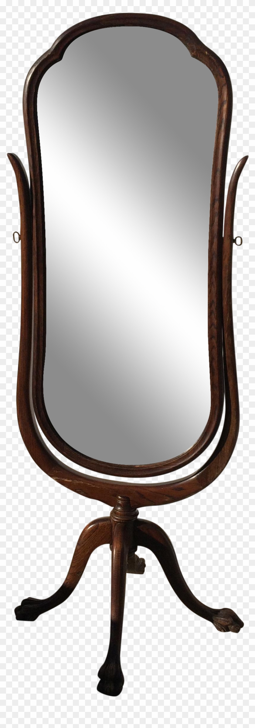 Antique Cheval Floor Standing Mirror On Chairish - Mirror Transparent Standing Clipart