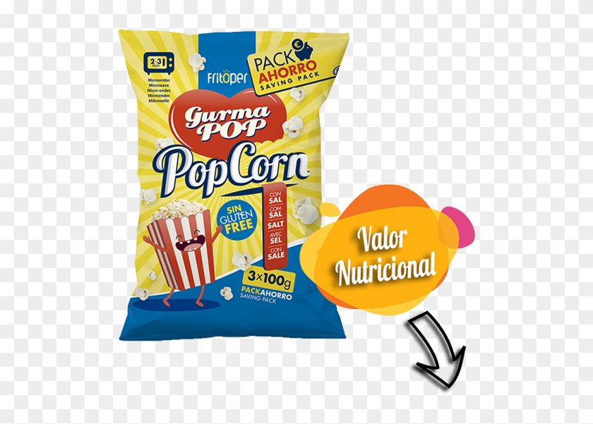 Valores Nutricionales De Palomitas Microondas Formato - Pajitas Snacks Clipart #4932207