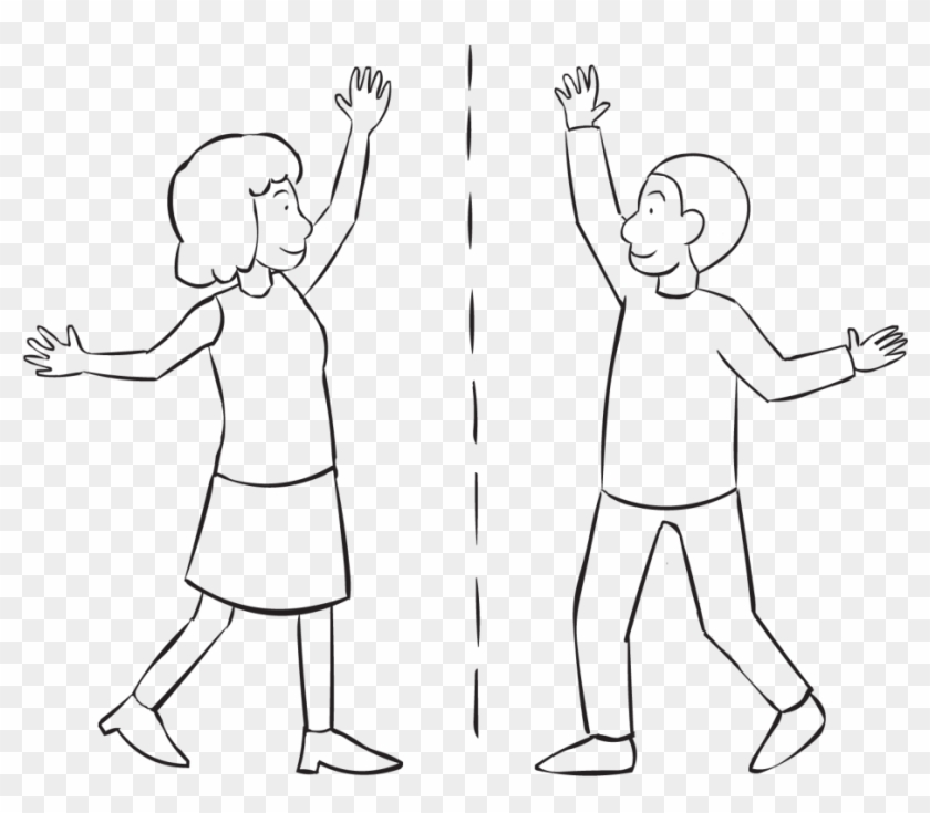 Mirror Stretch - Line Art Clipart