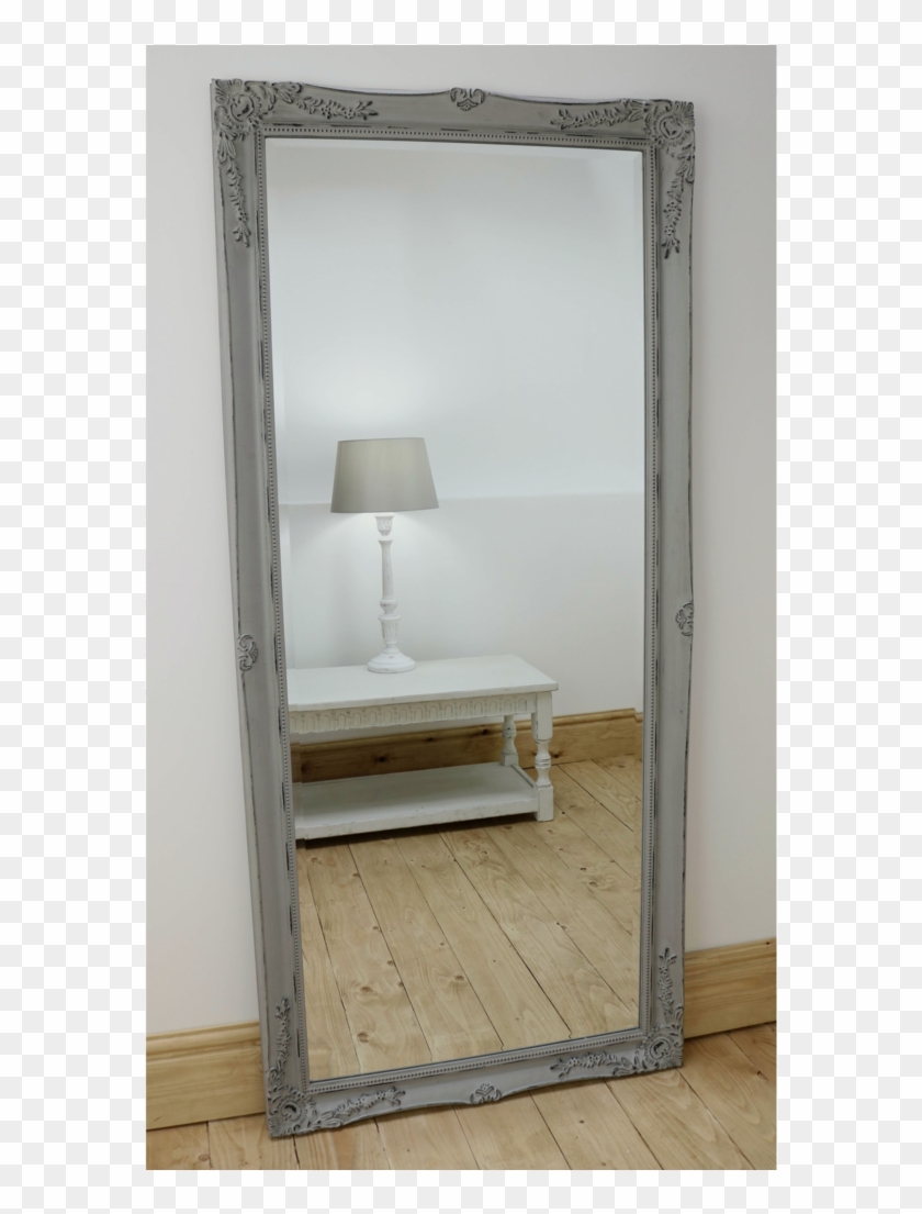 Vintage Grey Shabby Chic Full Length Mirror 66 X 30 - Floor Clipart