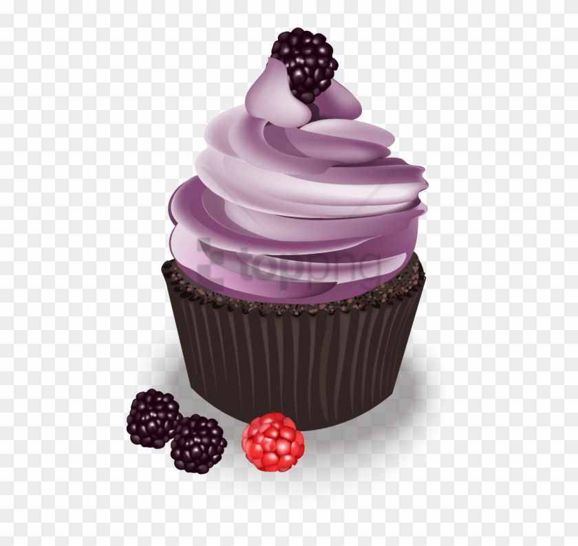 Free Png Ice Cream Cupcake Blueberry - Cake Clipart