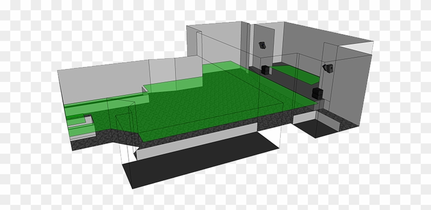 Open Seating/dance Floor With End Stage - Floor Plan Clipart