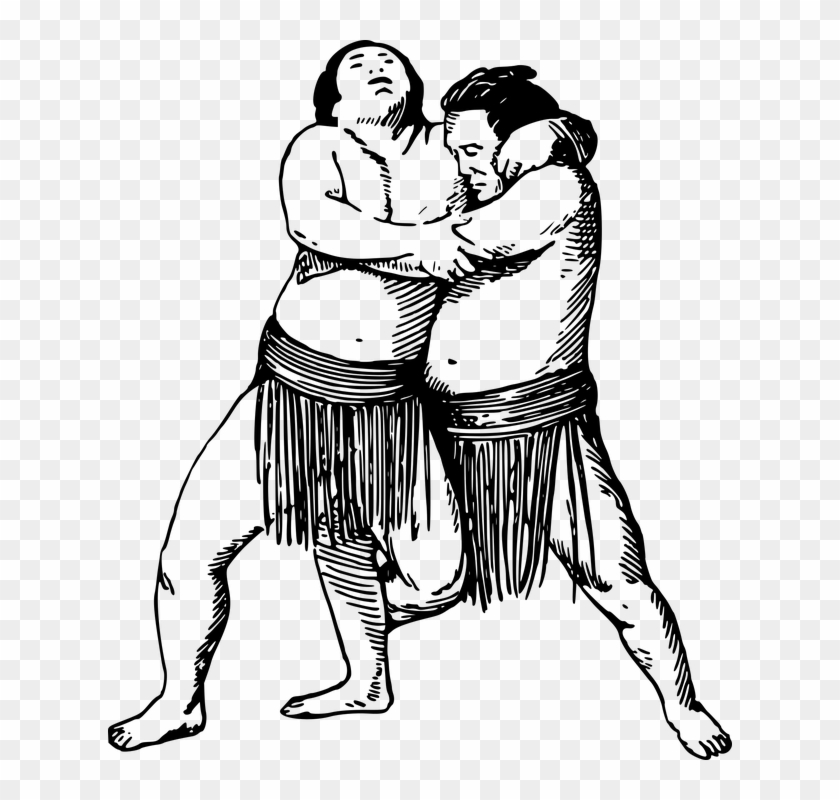 Japan Japanese Sport Sumo Wrestler Wrestling - Sumo Clipart #4932729