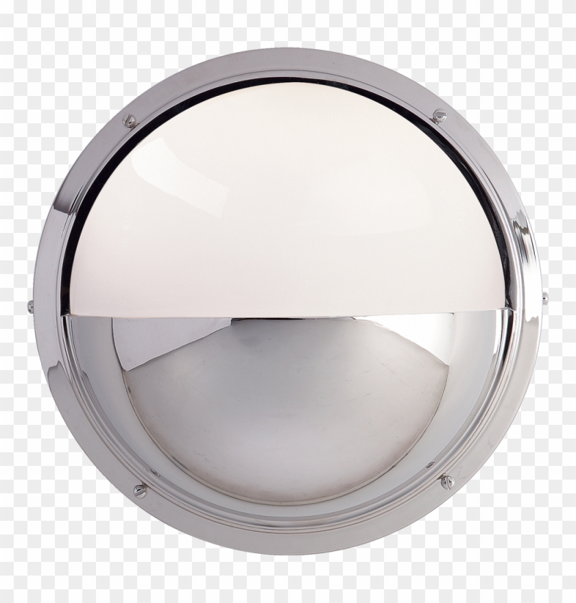 Pelham Moon Light In Chrome With White Glass - Sconce Clipart #4933144
