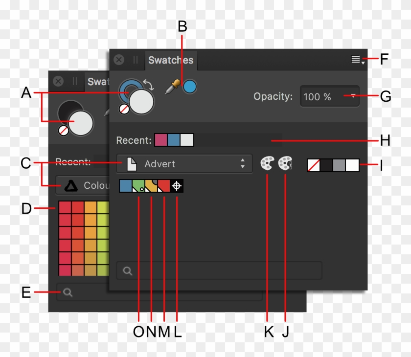 Swatches Panel Clipart #4933920