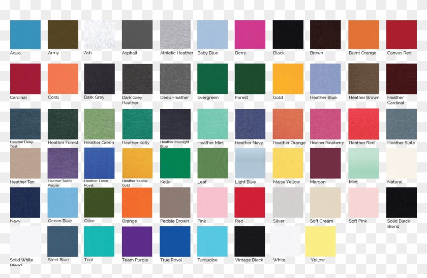Bella 3001 Color Chart Clipart