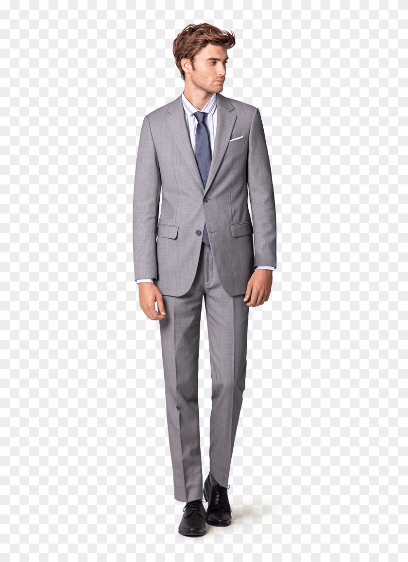 New Grey Wool Blend Suit - Traje Gris Clipart