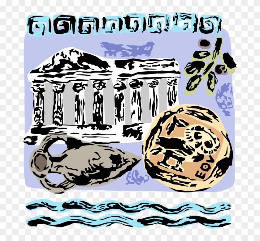 Vector Illustration Of Greek Classical Greece Greek Clipart