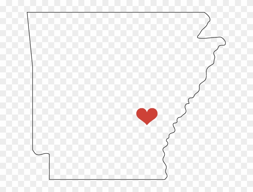 Arkansas Outline Png - Heart Clipart #4935315