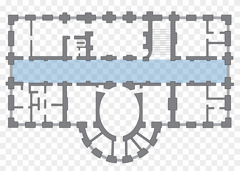 Open - Inside The White House Basketball Court Clipart