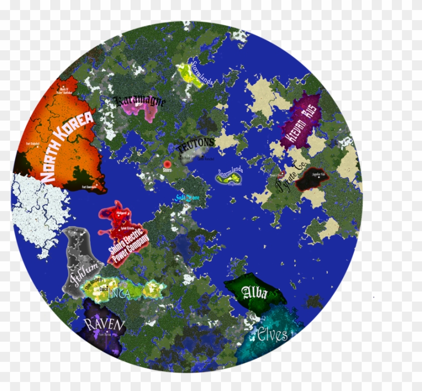 Photo Map Cities - Map In Minecraft Korea Clipart #4935365