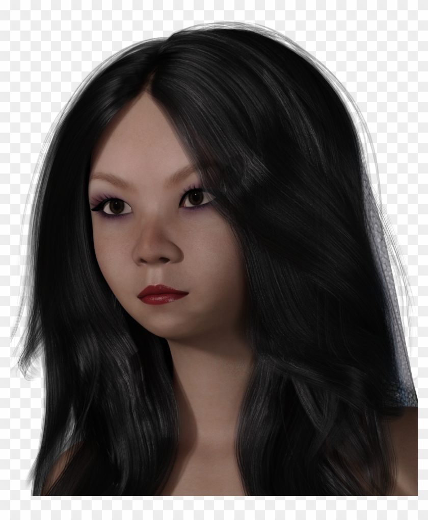 Asian Face For G3f - Lace Wig Clipart #4935780