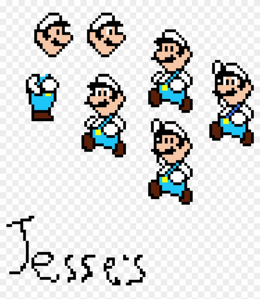 Jesse's Custom Ice Luigi Sprites Clipart #4936074