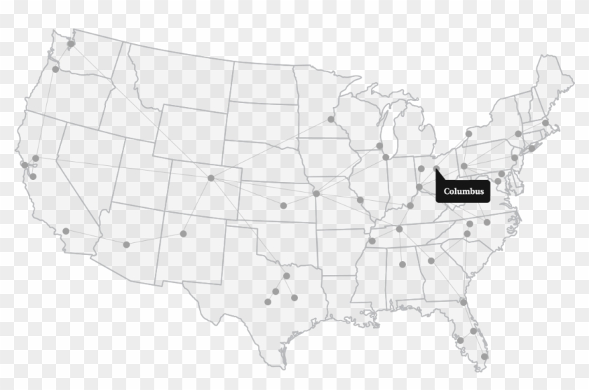 Acbj Usa Map-columbus - Map Clipart