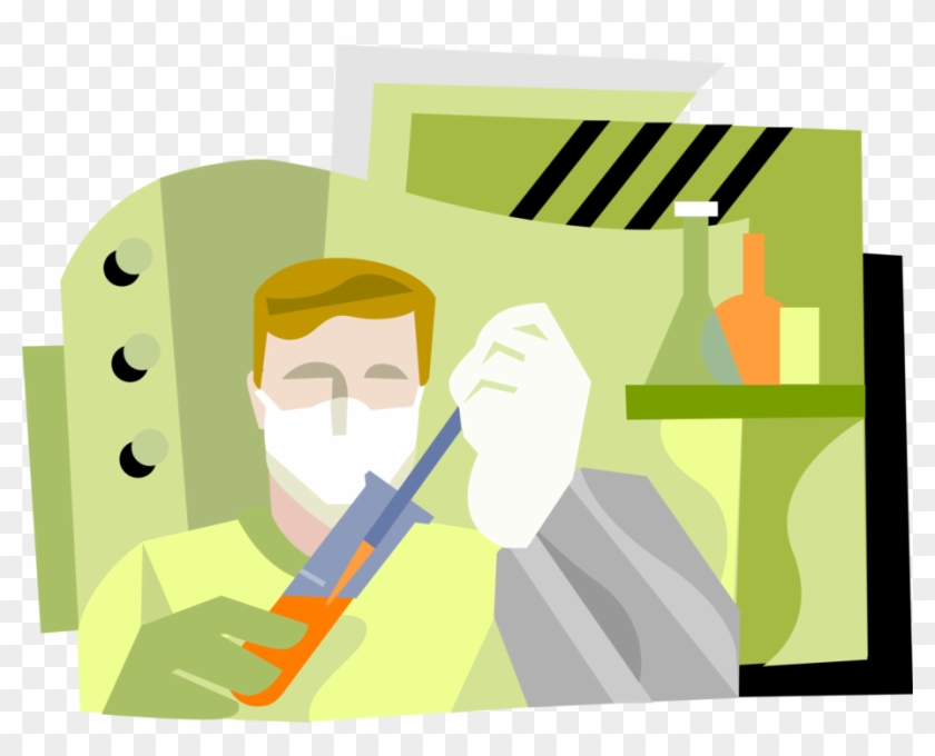 Graphic Free Library With Test Tube And Pipette Image - Illustration Clipart #4936294