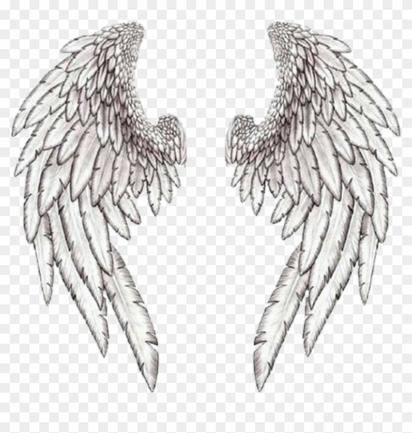 Wings Wing Angle بال Freetoedit - Angel Wings Tattoo Design Clipart