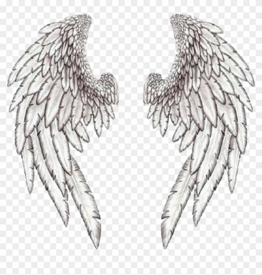 Wings Wing Angle بال Freetoedit - Angel Wings Tattoo Design Clipart #4936415