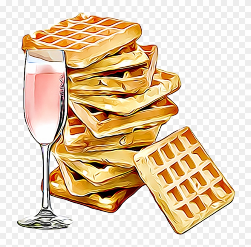 Simple Rosé Gold And Waffles A Brunch And Day Party - Niche Meme Food Png Clipart
