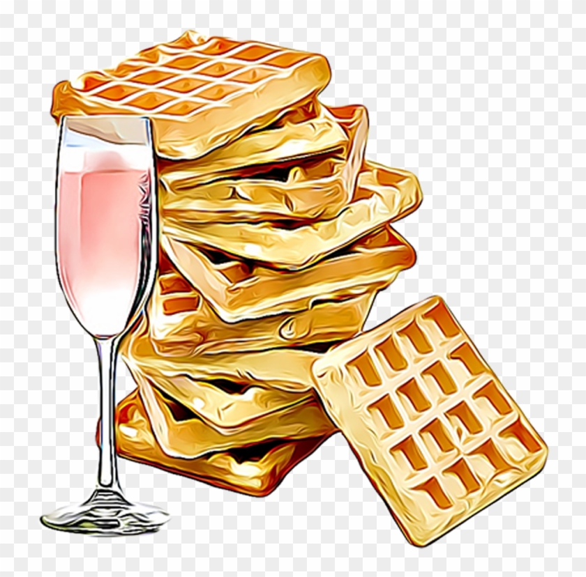 Simple Rosé Gold And Waffles A Brunch And Day Party - Niche Meme Food Png Clipart #4936416
