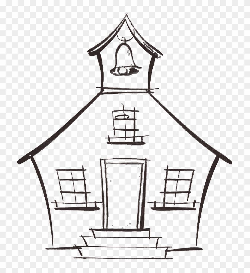 Picture Download Old Building At Getdrawings Com Free Old School House Drawing Clipart Pikpng