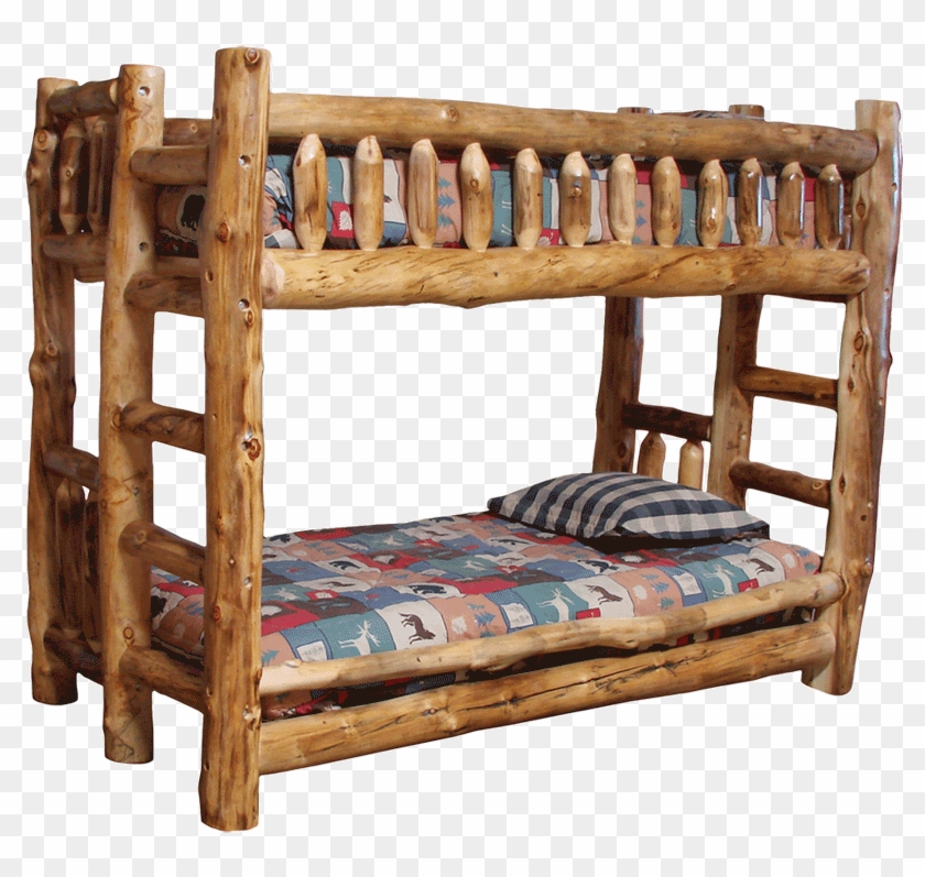 Aspen Log Bunk Bed - Bunk Bed Clipart