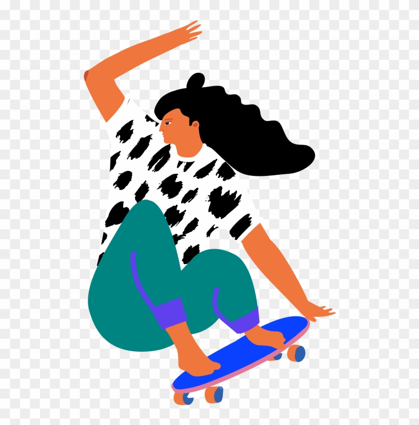 N - Longboarding Clipart